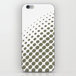 Green and White Abstract Halftone Polka Dot Pattern Pairs Jolie 2022 Color of the Year Sage iPhone Skin
