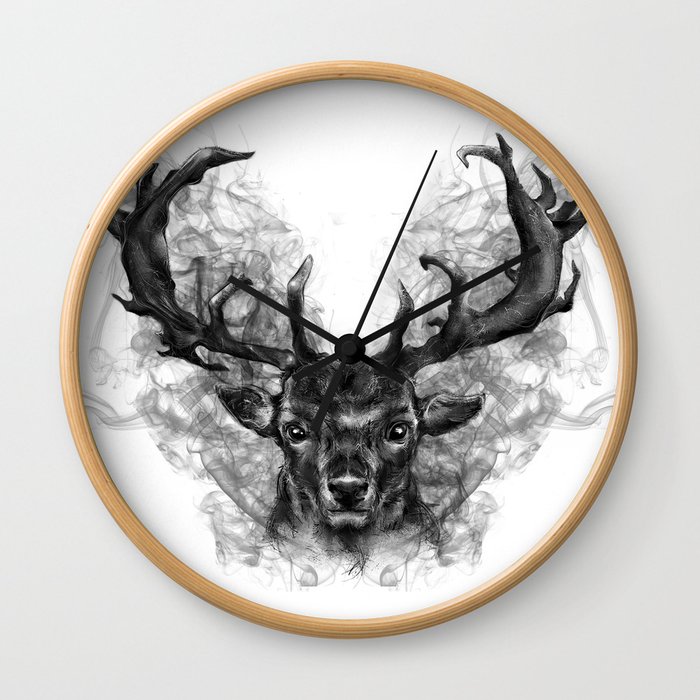 Red Stag Wall Clock