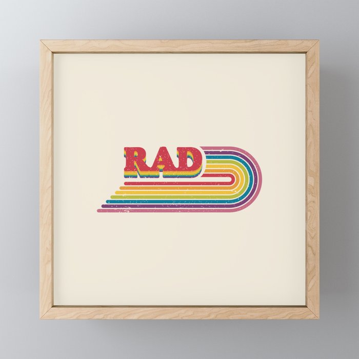 Rad Rainbow Framed Mini Art Print