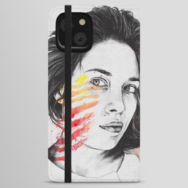 Sara | red dragonfly girl iPhone Wallet Case