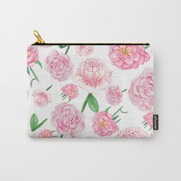 Watercolor Peonies Carry-All Pouch