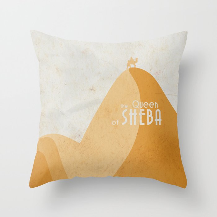 Queen of Sheba, André Malraux, book cover, Yemen, travel, adventure, wanderlust, travelling stories Throw Pillow