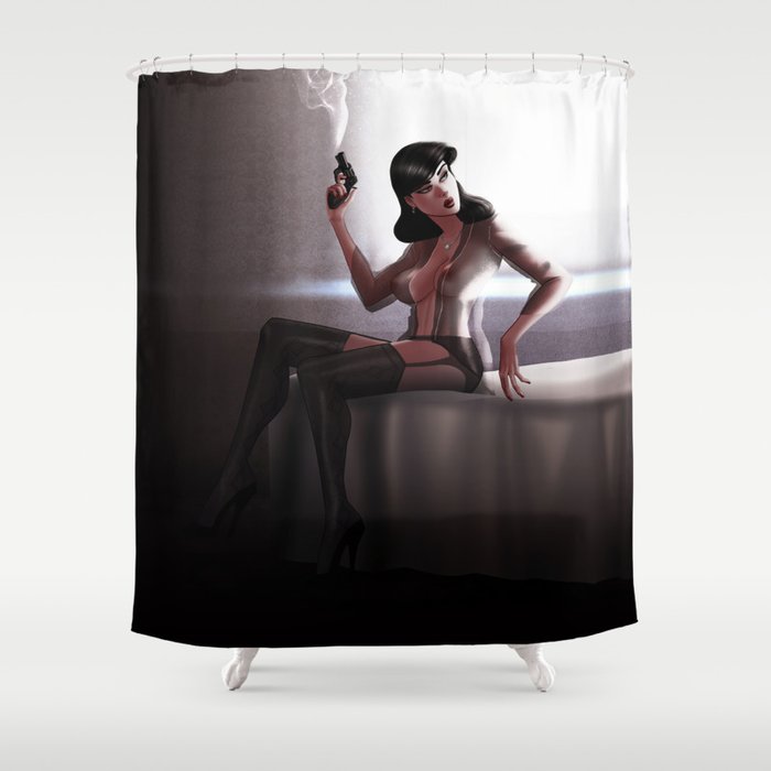 Noir 4 Shower Curtain