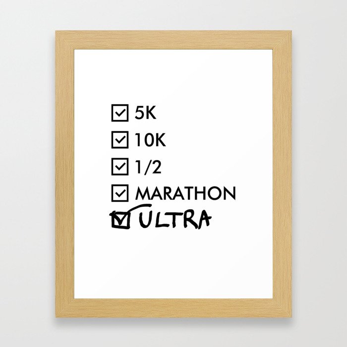 Ultra Marathon Running Framed Art Print