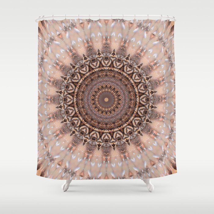 Mandala romantic pink Shower Curtain