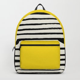 Sunshine x Stripes Backpack | Painting, Illustration, Stripe, Simple, Digital, Other, Yellow, Curated, Modern, Kid 