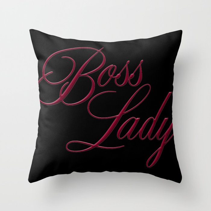 Boss Lady - Red Throw Pillow