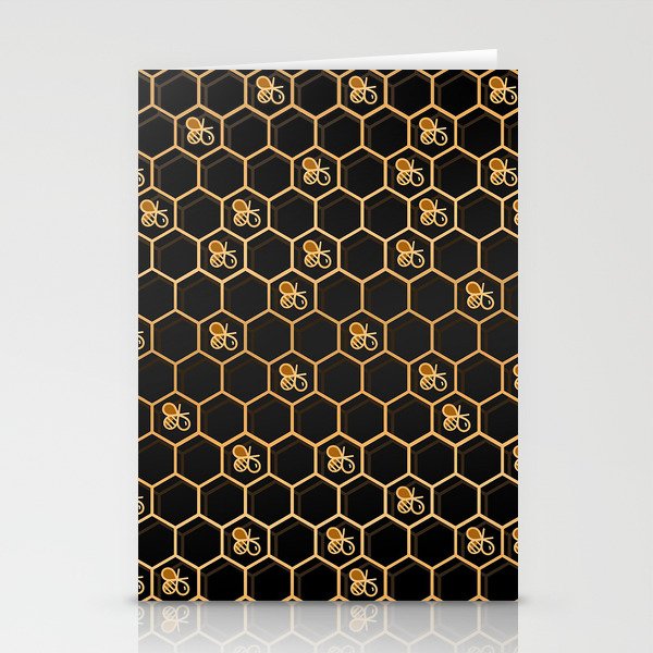 Honeycomb Bee Pattern 24132913 Stationery Cards