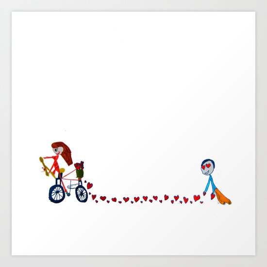I'm in love | Be my Valentine | Kids Painting Art Print