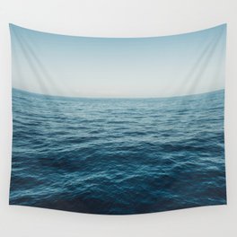 ocean, water, blue sky  -  horizon over water - seascape photography Wall Tapestry