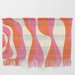 Ebb and Flow 4 - Pink, Orange and Cream Wall Hanging