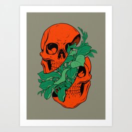 Skull Split Art Print