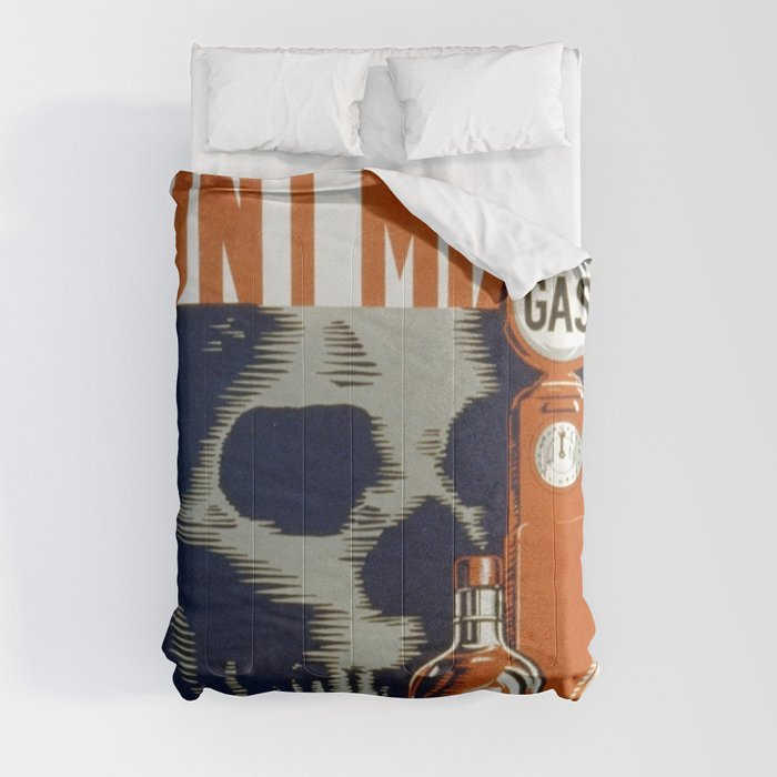 Don't mix 'em - Skull Whiskey Gas Illustration Comforter
