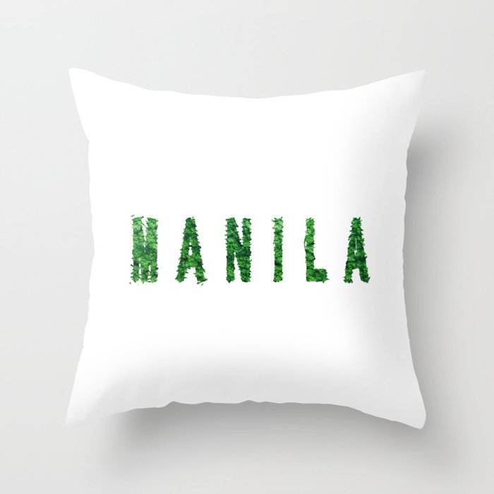 Manila Forest Ecology Concept Throw Pillow