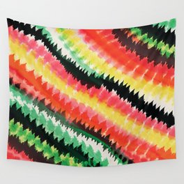 Abstract Rasta tie dye watercolor abstract background. Digital illustration background. Wall Tapestry