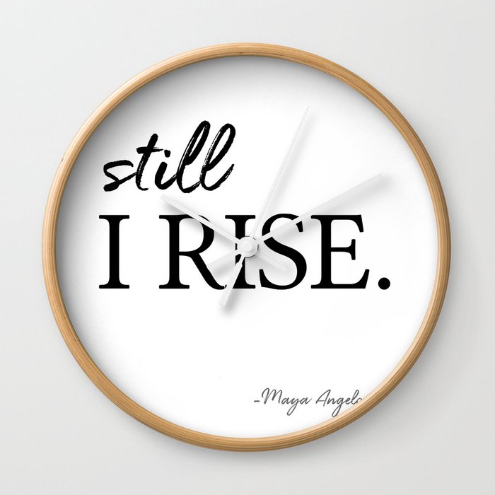 I Ll Rise Minimalism 3 Wall Clock