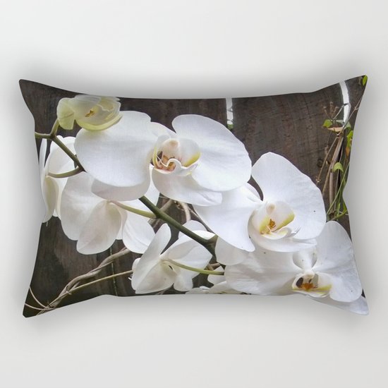 White Orchid Rectangular Pillow