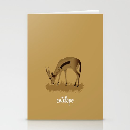 4-legged Exotica Series: Antelope Stationery Cards