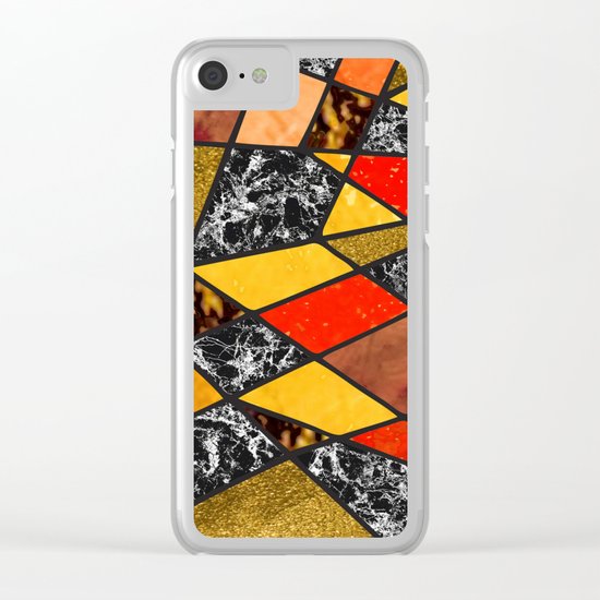 Abstract #487 Clear iPhone Case