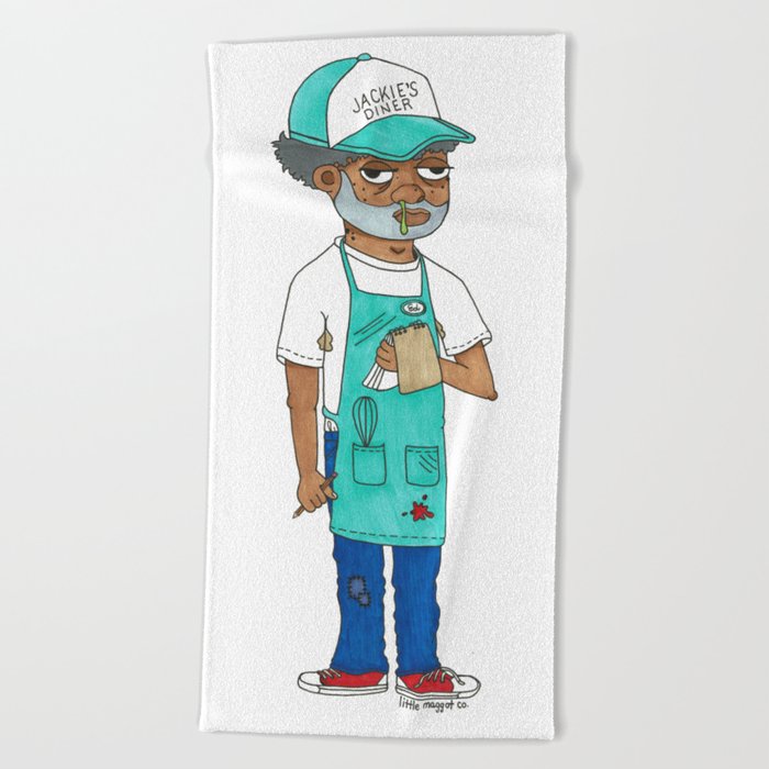 Waiter Ed From Jackie's Diner Beach Towel