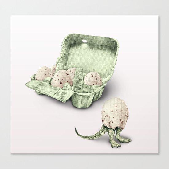 In which dinosaur eggs are hardly fit for human consumption Canvas Print