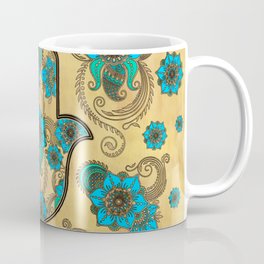 Hamsa Hand -Hand of Fatima Floral Ornament Coffee Mug