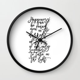 Albus Dumbledore Quotes Happiness can be found, even in the darkest of times  Wall Art Wall Clock