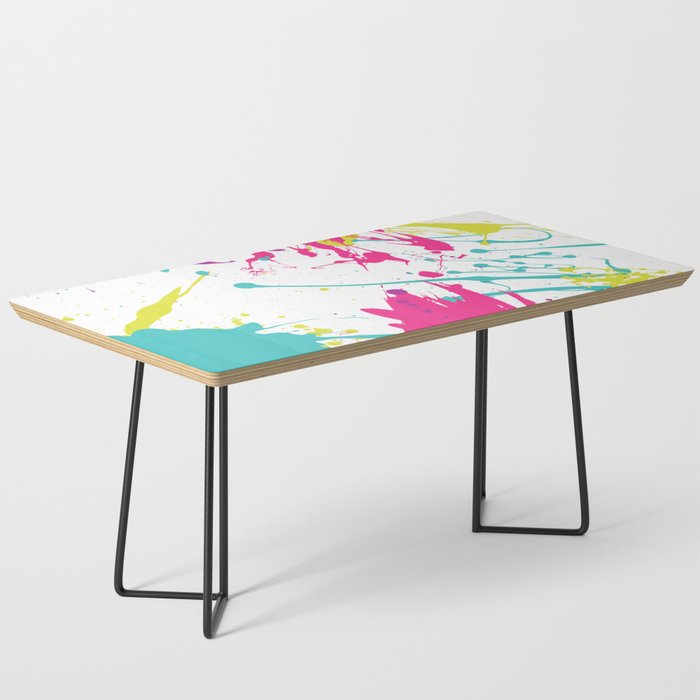 Splatter Paint White Coffee Table By Olaholahola