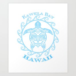 Kawela Bay Tribal Sea Turtle Summer Art Print | Ocean, Beachvacation, Kawelabay, Tribalturtle, Tribal, Vacation, Seaturtle, Seaanimal, Beach, Island 