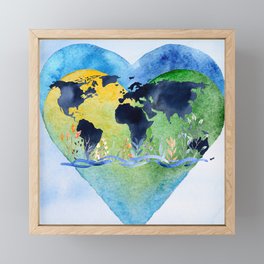 Earth Heart Framed Mini Art Print