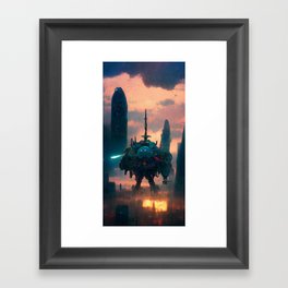 Cyberpunk Spaceship #2 Framed Art Print