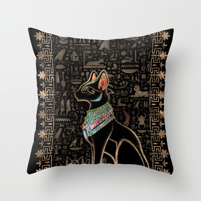 Egyptian Cat - Bastet  Throw Pillow