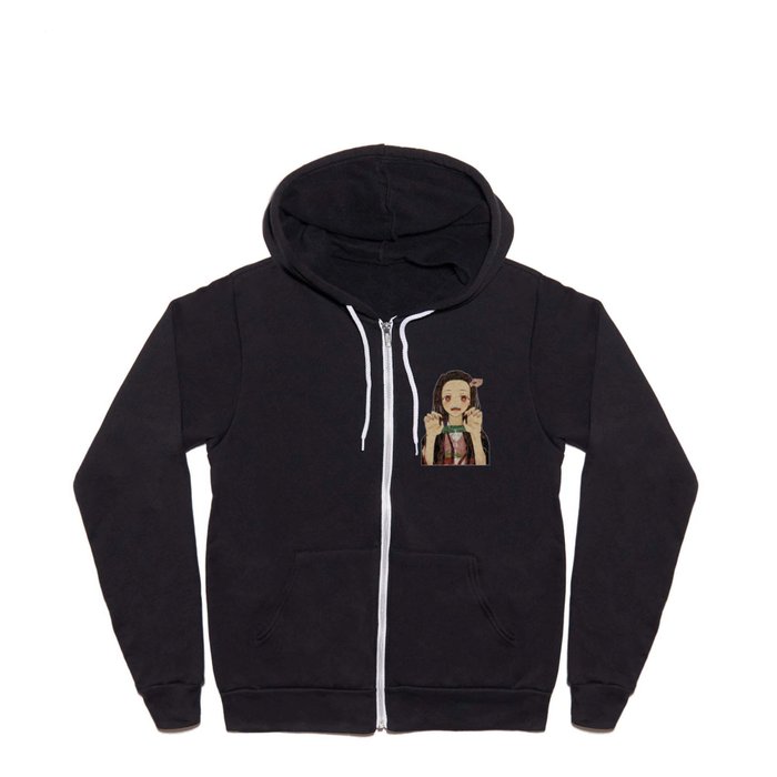 Nezuko rawr Full Zip Hoodie