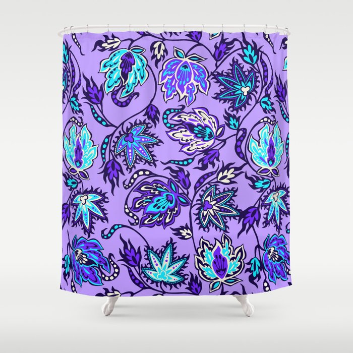 Protea Batik Hawaiian Tropical Floral Shower Curtain