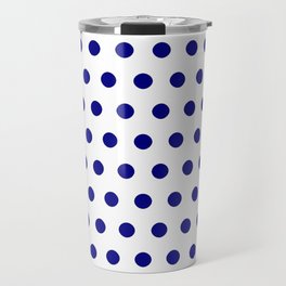 new polka dot 46 - dark blue Travel Mug