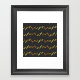 Stock market graph Framed Art Print