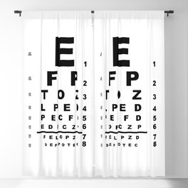 Eye Test Chart Blackout Curtain