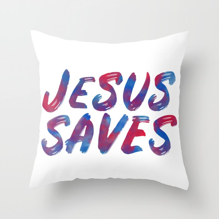 Jesus Saves Throw Pillow