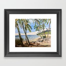 Barbados Beach Framed Art Print