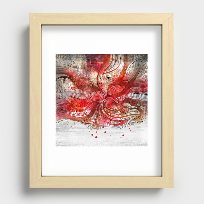 Red Wind Recessed Framed Print