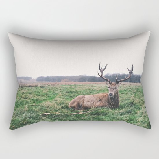 Deer #landscape Rectangular Pillow
