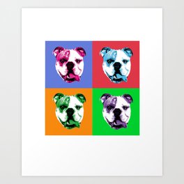 Pop Art English Bulldog Art Print