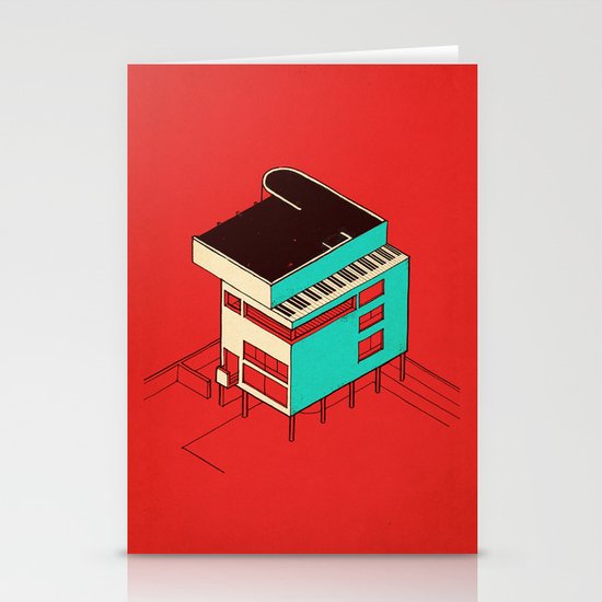 Music & Architecture Stationery Cards