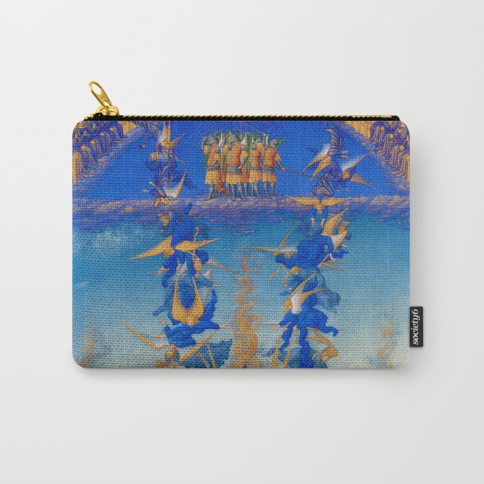 The Fall of the Rebel Angels, Penitential Psalms by Limbourg Brothers Carry-All Pouch