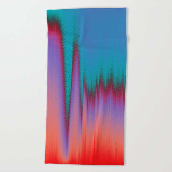Glitch Stitch Beach Towel