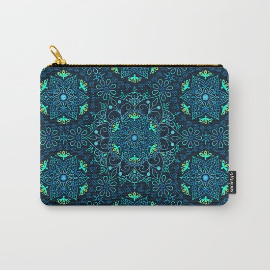 Mandala_Cerulean Carry-All Pouch