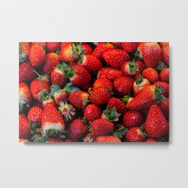 Strawberries Metal Print | Strawberry, Sweet, Color, Digital, Strawberries, Food, Photo, Red, Fruit 