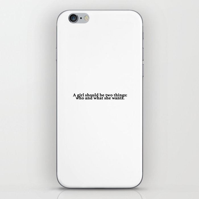 Who and What She Wants iPhone Skin