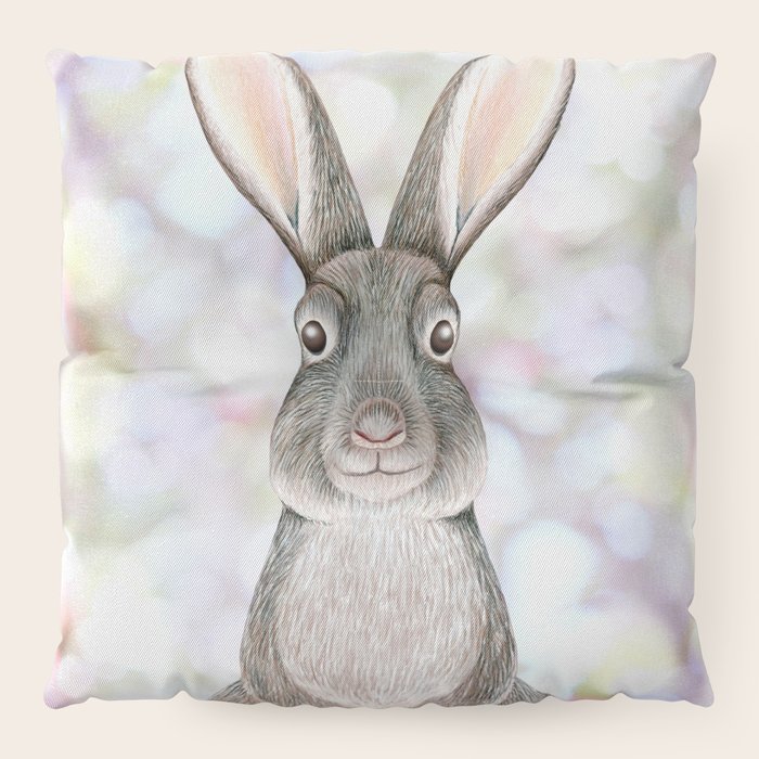 Rabbit Woodland Animal Portrait Floor Pillow By Sarahknight Society6