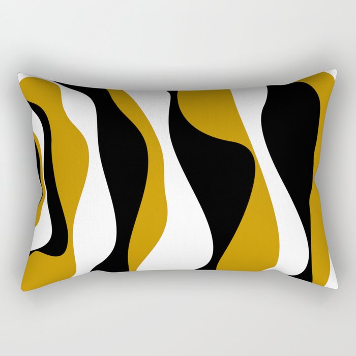 Ebb and Flow 4 - Dark Yellow Rectangular Pillow